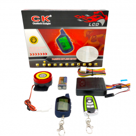 C K Two 2 Way LCD Motorcycle Alarm System Remote Control Vibration Alarm Theft Protection Moto Scooter Motor Security Alarm Engine Start