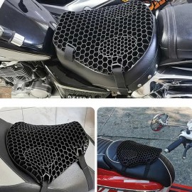 Motorcycle Honeycomb Gel Seat Cushion Decompression Cover Shock Absorbing Relief Air Mesh Cushions with Cover