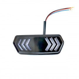 Motorcycle Fancy Led Backlight Tail Light with Two Colour Red & Blue Flasher Light for CD70 and CG125 Bikes