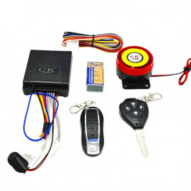 CK Simple Motorcycle Alarm System Remote Control Vibration Alarm Theft Protection Moto Scooter Motor Security Alarm Engine Start