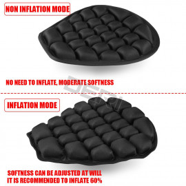 AKE - Motorcycle Air Seat Cushion Shock Absorption Pressure Relief Ride Cooling Down Seat Pad for Cruiser Touring Saddles