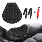 AKE - Motorcycle Air Seat Cushion Shock Absorption Pressure Relief Ride Cooling Down Seat Pad for Cruiser Touring Saddles