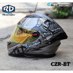 RD CZ-R BT GUN BLACK 2 SKULL FACE - Random Thailand Motorcycle Racing Helmet DOT ECR Certified Size M L XL without Bluetooth