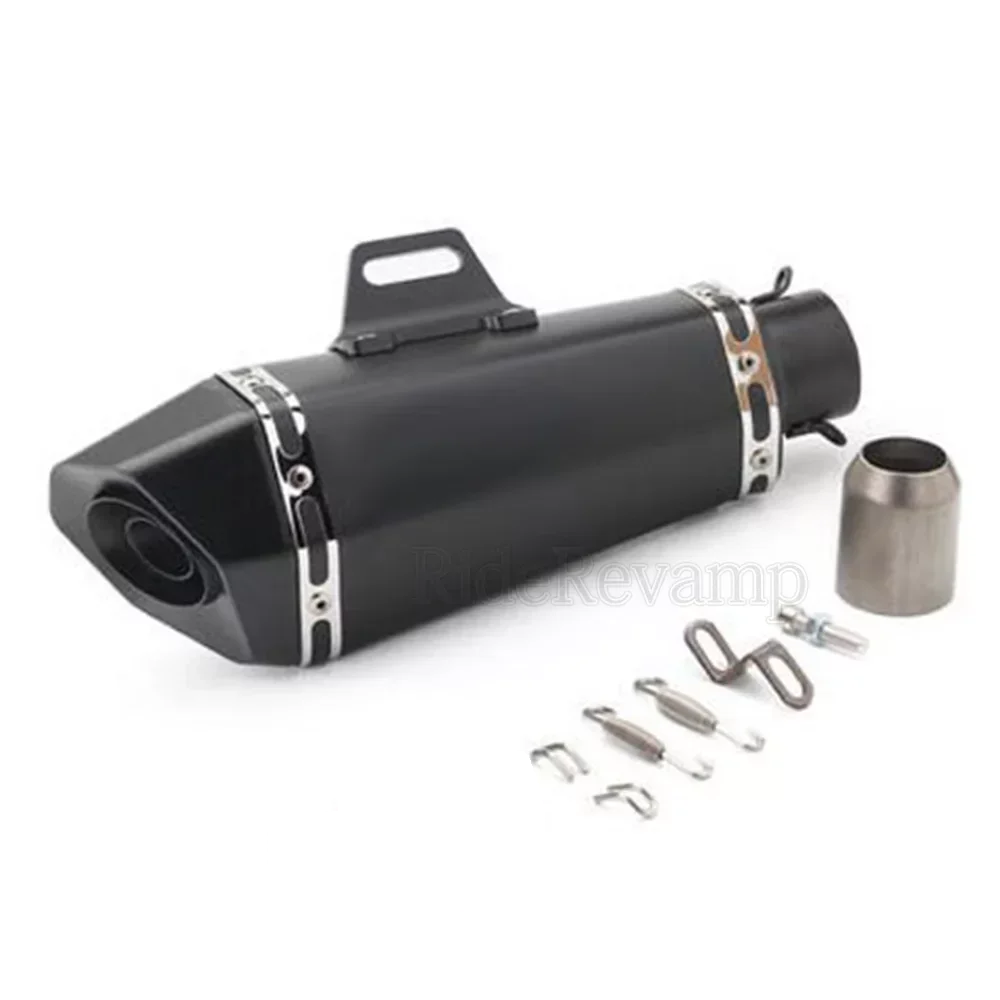 Motorcycle Dual Carbon Fiber Tip Exhaust Matt Black exhaust Large For Heavy Bikes 600cc above