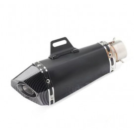 Motorcycle Dual Carbon Fiber Tip Exhaust Matt Black exhaust Large For Heavy Bikes 600cc above