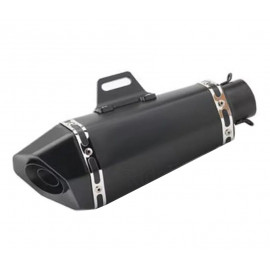 Motorcycle Dual Carbon Fiber Tip Exhaust Matt Black exhaust Large For Heavy Bikes 600cc above