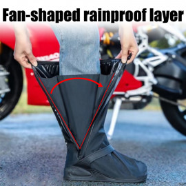 Waterproof Rain Shoe Cover for Motorcycle Cycling Bike Reusable Boot Overshoes Boots Shoes Protector Covers Matt Black