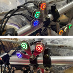 Single Body LED Motorcycle Handlebar Control Dual Push Button On Off LED Switch Headlight Flasher Dual Switch 2 Choice For Handlebar Fog Light Metal Chrome Multi Color Singal LED BTN