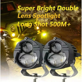 1-PC AKE U30 Led motorcycle headlight Double Lens Hi Lo Beam moto led lamps powerful flash motocross spotlight for motorcycle travel