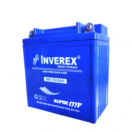 INVEREX MB 12v-9Ah Super MF Dry Battery For Yamaha Suzuki Honda Benelli