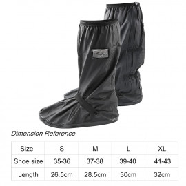 Waterproof Rain Shoe Cover for Motorcycle Cycling Bike Reusable Boot Overshoes Boots Shoes Protector Covers Matt Black