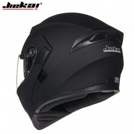 JIEKAI JK-902 Matt Black Flip Up DOT Certified Racing Helmet