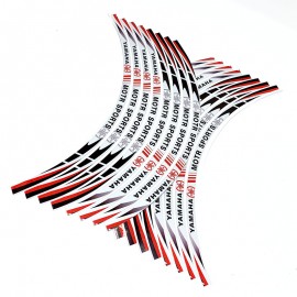 High Quality Motorcycle Tyre Waterproof Wheel Logo Sticker Rim Personality Reflective Stripe Yamaha Rim Sticker Red