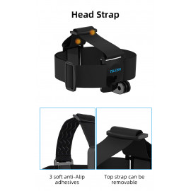 AKE - BSDDP Chest Mount Head Mount Chest Belt Head Strap Mount Action camera mount for GoPro Hero 13 12 11 10 9 Insta360 DJI Osmo Action Camera Accessories without Mobile holder