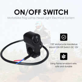 1 PC Plastic Body ON OFF Button 12V Motorcycle Handlebar Headlight ON / OFF  Switch with Fog Brake Light Switch - Waterproof Control Switch Button - Handlebar Switch Assembly