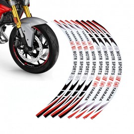 270px x 270px - Yamaha Motor Sport Reflective Rim Stickers Red| AK ENTERPRISES
