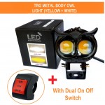 1-PCS of TRG OWL EYE Metal Body LED Long Range OWL Mini Driving Light Dual Colour