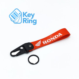 1-PC Motorcycle Collectable Strap Embroidery Keyring Keychain For Honda Yamaha Suzuki Red Ducati BMW Aprilia Kawasaki Benelli Harley Davidson Key Ring Chain