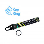 1-PC Motorcycle Collectable Strap Embroidery Keyring Keychain For Honda Yamaha Suzuki Red Ducati BMW Aprilia Kawasaki Benelli Harley Davidson Key Ring Chain NEW MONSTER ENERGY