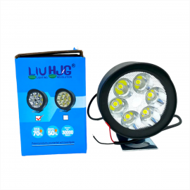 1-PCS of HJG LED Motorcycle External 6-LED 18w lights Lighting Color Cool White