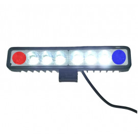 1-PC HJG 8 LED Bar Monogram Led Light 40watt with Red Blue Flasher Monogram Mount Motorcycle Led Scope Light Jeep Light White