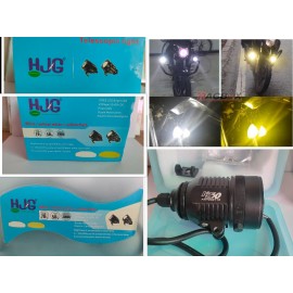 HJG ORIGINAL KZ30 CREE 60W Dual Colour 3 Function Adjustable Motorcycle LED Headlight Zoom in Out Fog Light