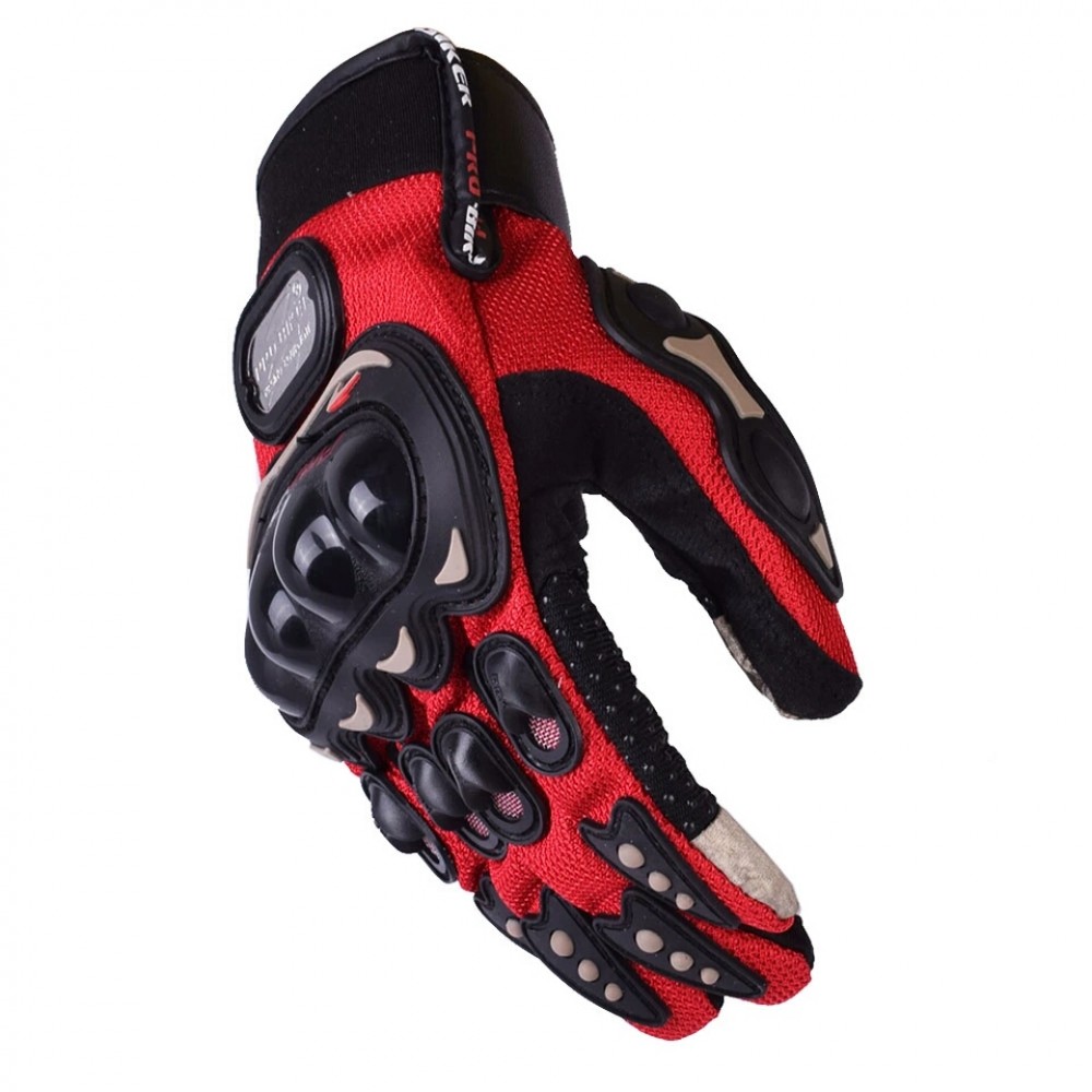  Pro Biker Gloves MCS-01C Mobile Friendly Touch Racing Gloves Red