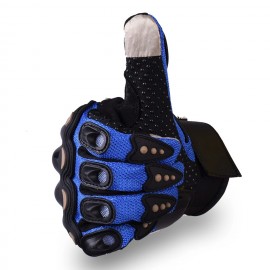  Pro Biker Gloves MCS-01C Mobile Friendly Touch Racing Gloves Blue