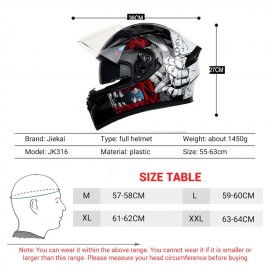 JIEKAI JK-316 04 HELMET FULL FACE DOT CERTIFIED