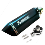 Motorcycle Akrapovic Matt Black Muffler Exhaust Silencer Loud Sound AKE99 For Heavy Bikes Matt Black with Engraved Monogram