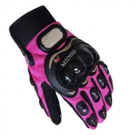 Women PRO Biker Gloves Pink